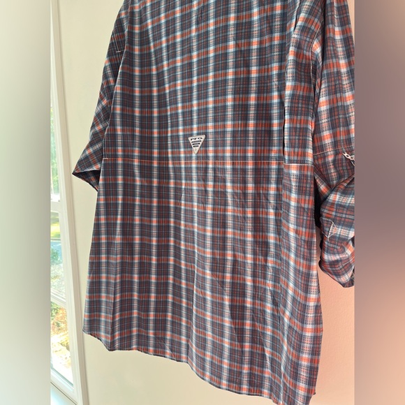 Columbia PFG Men's Red and Blue Checkered Shirt - Picture 5 of 5